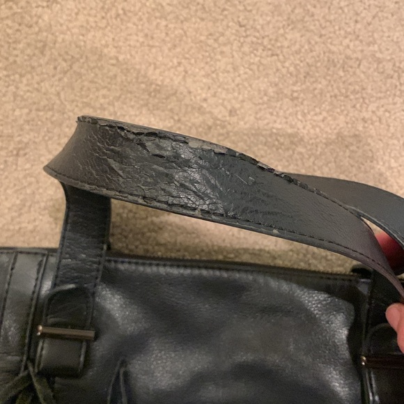 Steve Madden Black Fringe Tote - Picture 3 of 9